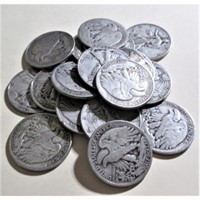 (20) Walking Liberty Half Dollars-90% Silver