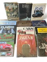 12 classic car coffee table books, box lot