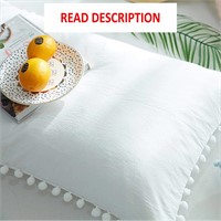 $20  Pom Pom King Pillow Cases  20x36inches  2 Set