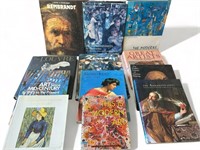 12 assorted art coffee table books, box lot