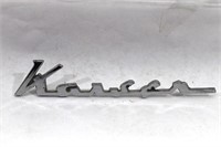 1950s KAISER Script Chrome Badge Car Fender Emblem