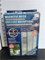 Magnetic mesh screen door