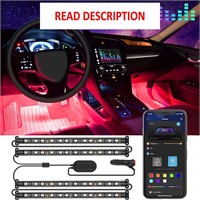 $14  Govee Car LED Lights: App Control  RGB