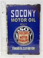 Metal sign- Socony Motor Oil