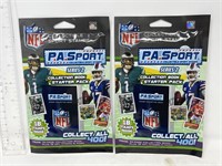 2 packs of collectible sports stamps