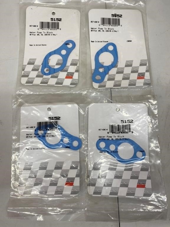 Lot of 4 FEL-PRO 5152 Water Pump Gasket One Size