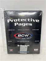 100 9 pocket protective card pages