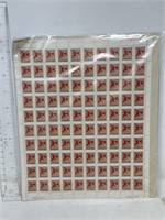 Sheet of Canada Stamps