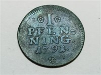 OF) 1791 1 Pfennig Lippe-Detmold