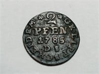 OF) 1785 2 Pfennig Lippe-Detmold