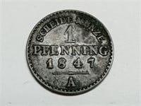 OF) 1847-A 1 Pfennig Copper Lippe-Detmold