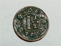 OF) 1716-1717 1 1/2 Pfennig Copper Lippe-Detmold