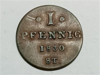 OF) 1830-ST 1 Pfennig Lippe-Detmold