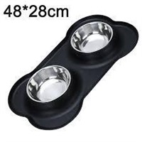 $45  Pet Deluxe Dog Bowls Stainless Steel Dog Bowl
