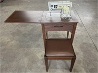 Singer sewing machine & stool