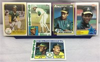 OF) RICKY HENDERSON (5) CARDS, 1980-MOST STOLEN