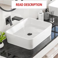$62  Eridanus 19x14 White Vessel Bathroom Sink