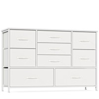 Furnulem White Dresser with 9 Large Drawers for 55