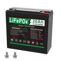 ARyee 12V 20Ah LiFePO4 Battery, 2000+ Deep Cycle R