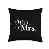 June & Lucy Miss to Mrs JLZ136 Throw Pillow, 16x16