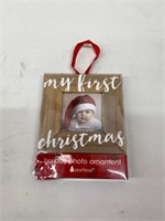 My First Christmas Photo Holiday Ornament 3x3