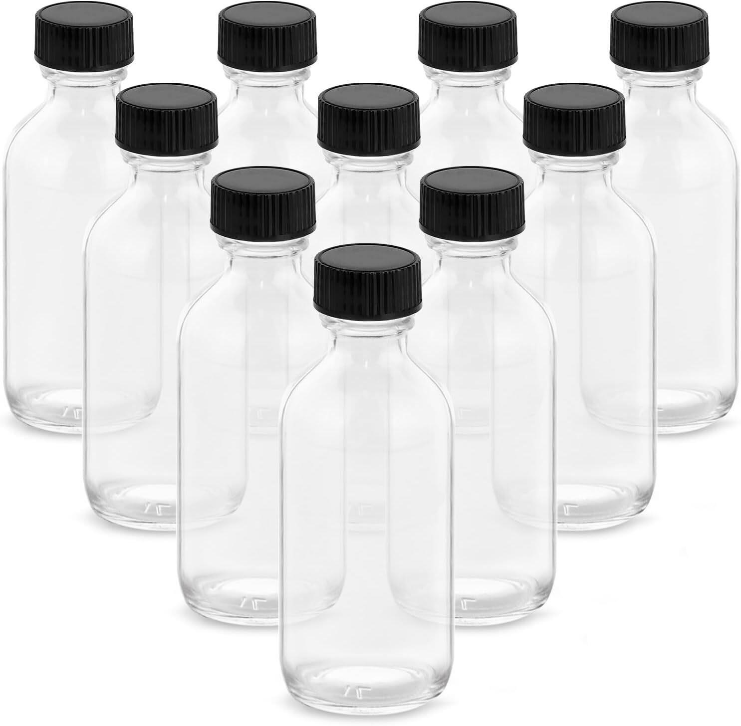 $15  4OZ Glass Bottles  120ml  10 Pack Clear