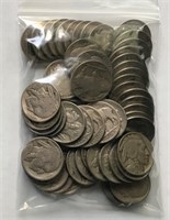 (50) Random Date/Grade Buffalo Nickels