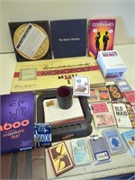 Box of board games and cards