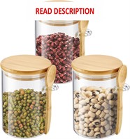 $19  3 Sets 17oz Glass Jars with Bamboo Lid
