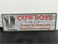 Metal sign- Cowboys