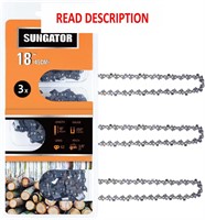 $25  SUNGATOR 18 Chainsaw Chain SG-S62  3-Pack