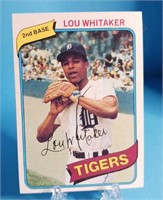 OF)  Lou  Whitaker 1980 Topps