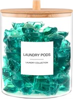 $44  Glass Jar for Laundry Pods  Bamboo Lid
