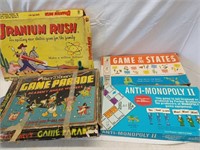 C7)  4 vintage games. Uranium and Disney boxes are