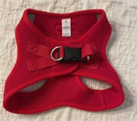 C5) Red like new medium dog vest