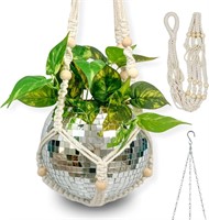 $20  8 inch Disco Ball Planter with Metal Chain
