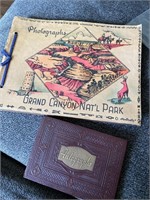 C6)  Vintage scrapbook and autograph book