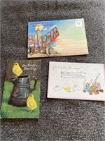 C6) Vintage postcard souvenir folders Easter