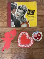 Vintage valentines ephemera and album cover