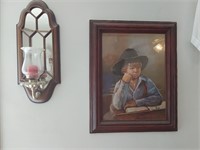 Signed/Framed Sandra Kuck "Amish Boy & Girl"