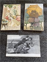 C6)  Antique couples postcards