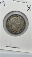 1914 Barber Dime. Extra fine.