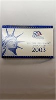 2003 U.S. mint proof set with COA