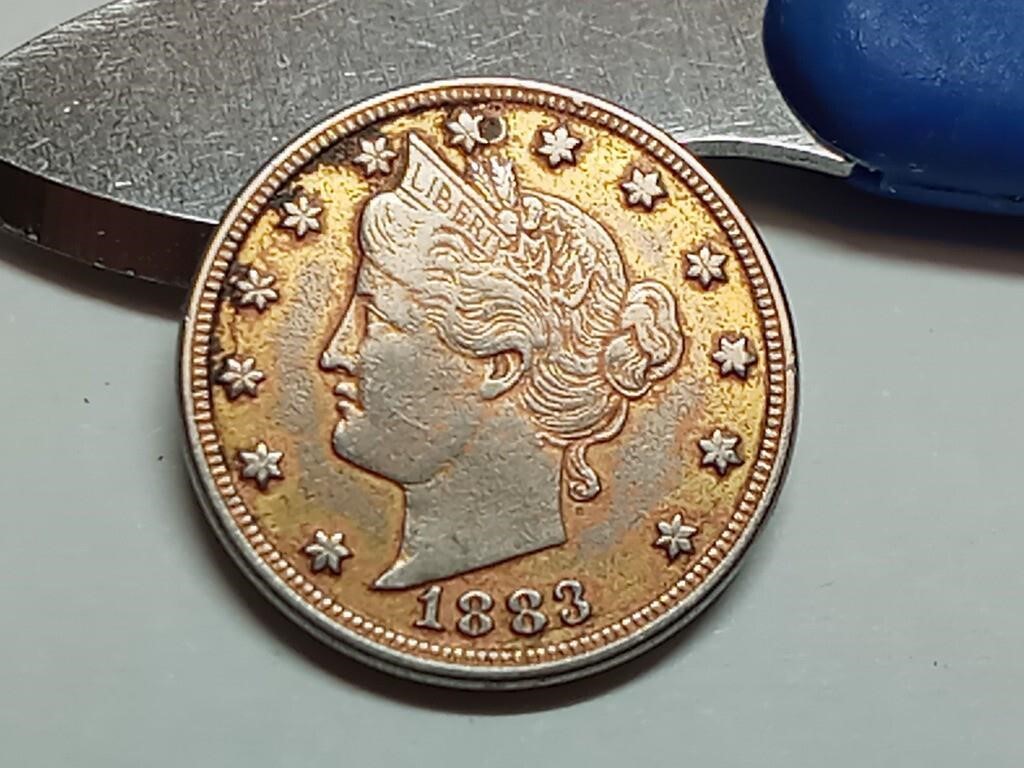 OF) 1883 no cents Liberty V nickel