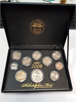 OF) 2008 uncirculated Philadelphia mint coins set