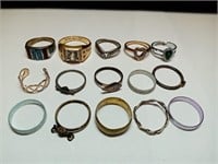 OF) Lot of 15 assorted rings