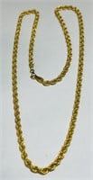18KT YELLOW GOLD 9.20 GRS 22 INCH ROPE CHAIN