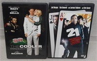 C12) 2 DVDs Movies Crime Gambling 21 The Cooler