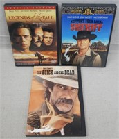 C12) 3 DVDs Movies Westerns The Quick And The Dead