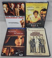 C12) 4 DVDs Movies Thriller The Usual Suspects